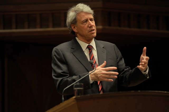 Geoffrey Stone, the Edward H. Levi Distinguished Service Professor at the University of Chicago, delivered the 22nd annual Hugo L. Black Lecture on Freedom of Expression on April 18.