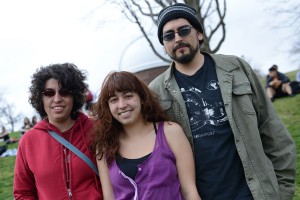 Admitted student Cloie Logan of Albuquerque, N.M. visited Wesleyan with her parents, Nina Logan and Jimmy Miranda.