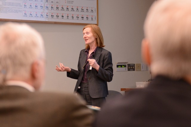 Margaret Murnane delivered the 39th Annual Bertman Lecture for the Department of Physics on May 2. Murnane is a distinguished professor of physics at the University of Colorado Boulder, a member of the National Academies of Science and a fellow of the American Physical Society. She has been awarded numerous prizes for her work in ultrafast science.