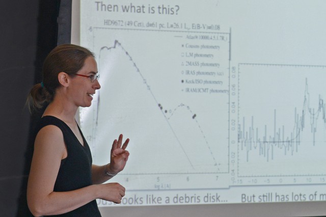 Meredith Hughes, assistant professor of astronomy, spoke on "Planet Formation through Radio Eyes."