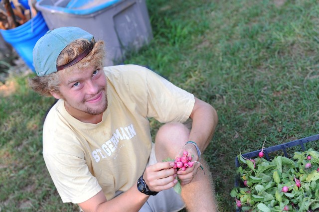 Johnson is one of 10 student farmers working at Long Lane this summer. After graduating, Johnson hopes to study astrophysics and ultimately become an astronaut.