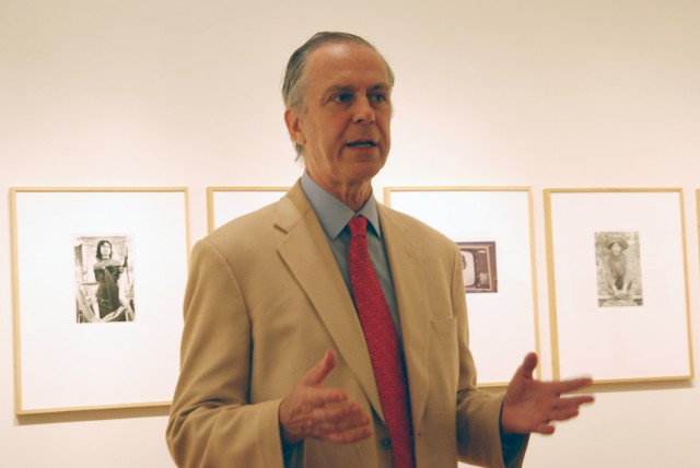 During the show's opening on Sept. 11, Patrick Dowdey, curator of the Freeman Center for East Asian Studies Gallery, introduced the photographer, Tom Zetterstrom. 