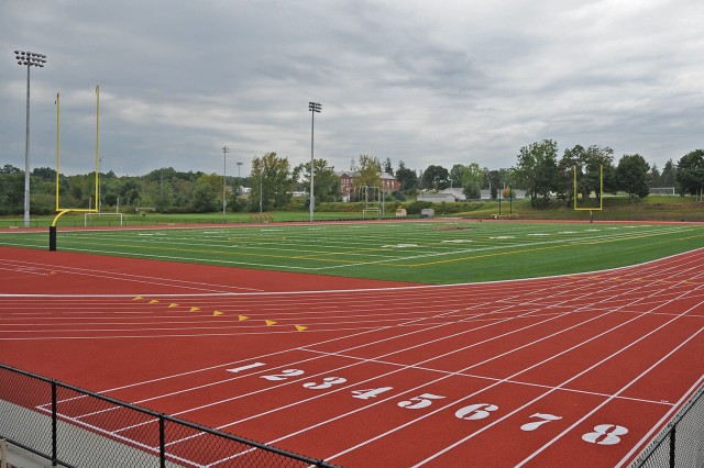 This summer, the 22-year-old Andersen track surface and sub-surface was replaced and built around a new artificial turf field. Named for K. Tucker Andersen '63, the Andersen Track is a 400-meter all-weather track and home for the Wesleyan men's and women's outdoor track and field teams. 