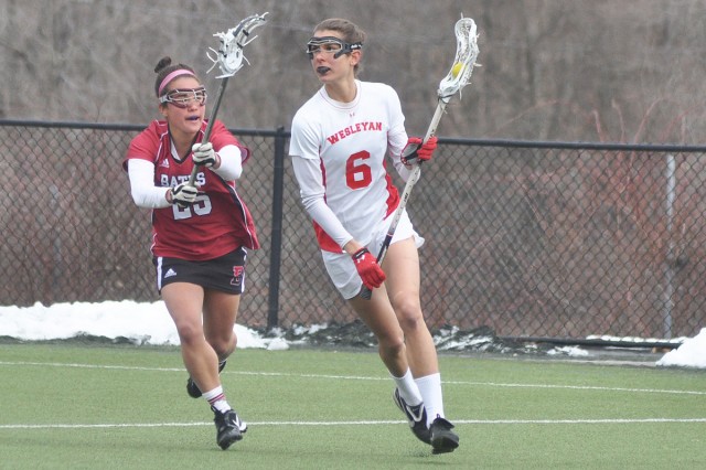 In 2012-13, Catherine Taibi '13 held one of the highest GPAs on the women's LAX. hockey team. 
