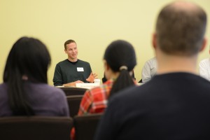 Brian Northrup, assistant professor of chemistry, spoke at a panel discussion on career options in biology, chemistry and molecular biology and biochemistry.