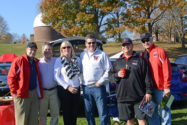 Wesleyan students, parents, alumni and friends gathered for tailgating activities prior to the Homecoming/Family Weekend football game on Nov. 2. 