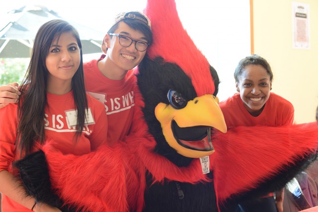 The Wesleyan Cardinal made several appearances during HCFW. 