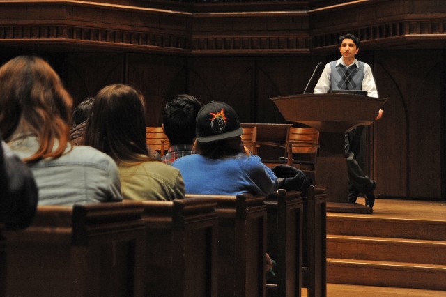 Tushar Irani, assistant professor of letters, spoke about "The Value of Learning."