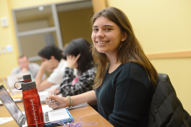 Prospective biology major Tessa Bellone '16 recently completed the course "Applied Data Analysis" during Wesleyan's Winter Session. 