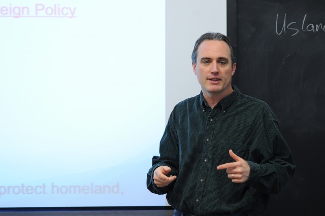 Doug Foyle, associate professor of government, taught "U.S. Foreign Policy" during the Winter Session.  