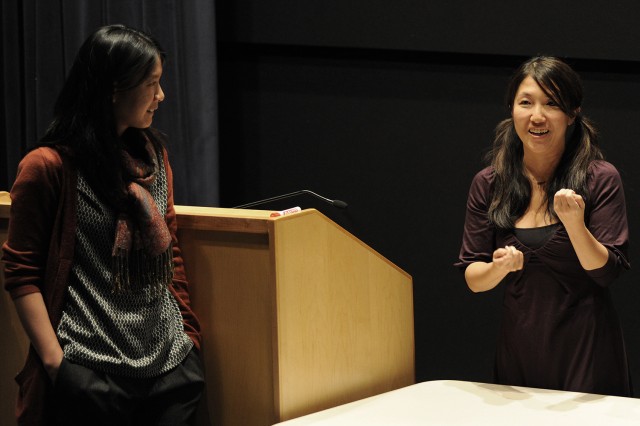 Stéphanie Ponsavady and Miri Nakamura discuss "An Unbounded Romance." Most films are followed by a Q&A session with Wesleyan faculty or film directors. 