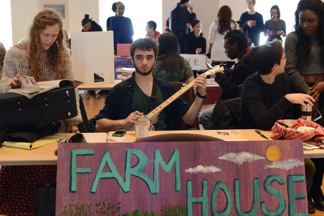 Farm House provides students interested in the politics and culture of food production and sustainability a place to cultivate a mutualistic relationship with the earth that provides them with their lunch everyday. The house seeks to bring together people who care about where their food comes from and how it got to their plates, in a space where they can discuss ways to help Wesleyan strive for responsible food attainment and distribution practices,