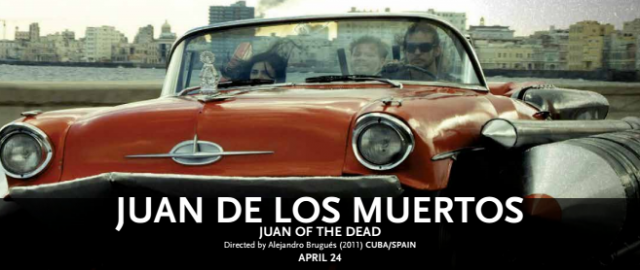 In Cuba’s first zombie movie, residents of Havana scream in panic as flesh eating zombies swarm streets and buildings. Watch Juan de los Muertos (Juan of the Dead) on April 24 as part of the Hispanic Film Series. 