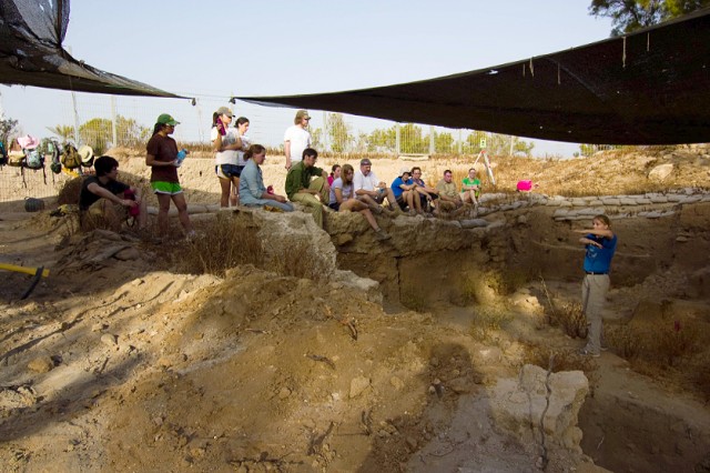 Kate Birney, assistant professor of classical studies, assistant professor of archaeology, leads a student excavation team at the site of Ashkelon. The site is located in the southern district of Israel on the Mediterranean coast. 