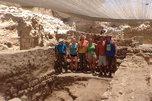 Pictured are Wesleyan participants of the 2013 Ashkelon Archaeological dig.