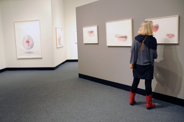 As part of "The Big Draw," participants browsed the Davison Art Center Gallery. The Davison Art Center was established at Wesleyan with the founding gifts of George Willets Davison from the class of 1892. Today it holds approximately 18,000 prints and 6,000 photographs.
