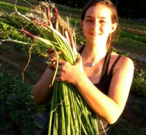 Jennifer Roach ’14 on a group trip to Wild Carrot Farm, Bantam, CT