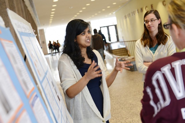 Yashna Thappeta ’14 presented her study, “K. Lactis Zip1: A Novel Separation of Function Allele.” Her advisor was Amy MacQueen, assistant professor of molecular biology and biochemistry. 