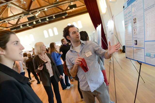 Andrew Ribner ’14 presented a poster on “What Matters Most? Examining Socioeconomic Disparities and Predictors of Early Math Ability.” His advisor was Anna Shusterman, assistant professor of psychology.