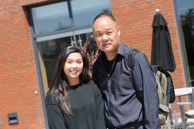 Jennifer Swindlehurst Chan attended WesFest with her father Kyle Chan. 