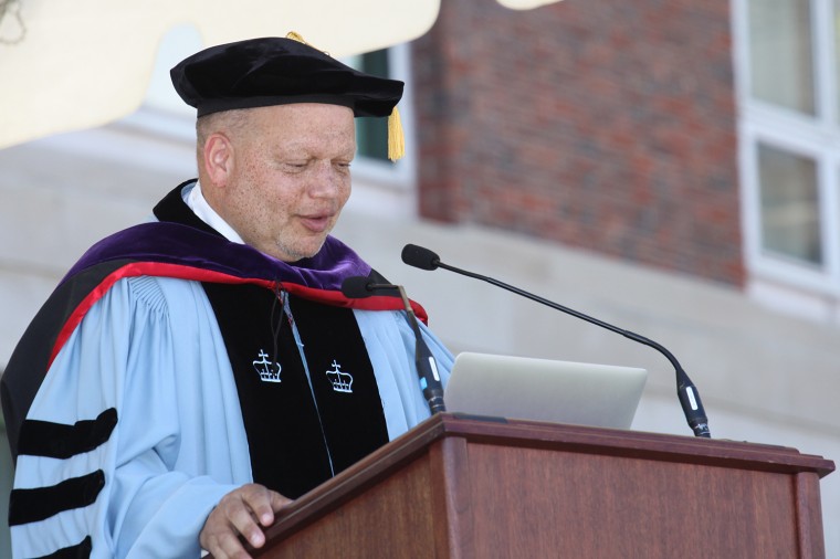 Theodore Shaw '76, delivered Wesleyan's 182nd Commencement Address on May 25. (Photo by Photo by Rick Ciaburri)