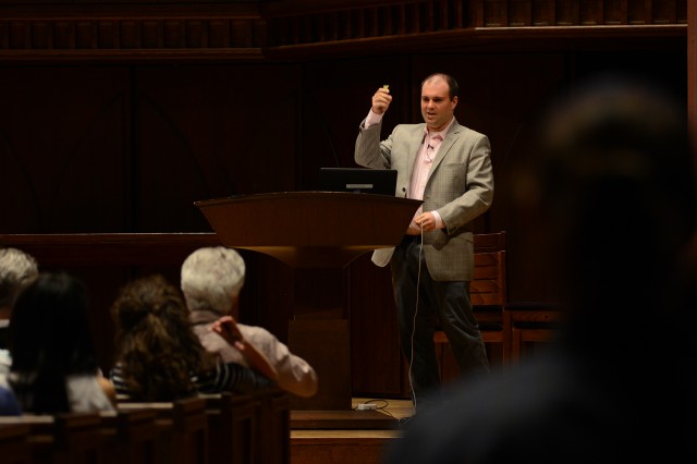 Brian Harrison, visiting assistant professor of government, spoke on “Tolerating Tolerance.”  