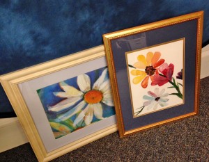 Lisa Pinette, library assistant in Olin Library, offered this watercolor paintings recently on Wesleyan's Freecycle listserv. "They've been sitting in my closet for years. One of them is actually my own painting! I'm glad someone finds the beauty in them, and was able to take them and re-use them."