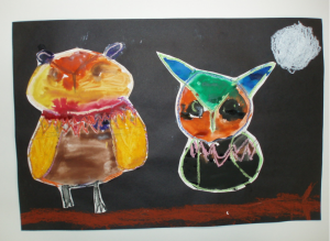 Students at Libson Regional School in Libson, N.H. submitted drawings of nocturnal owls to the "Earth Out Loud" project. "Earth Out Loud" encourages students and educators to submit artwork, writing, reports, podcasts or photographs related to the site's episodes. 