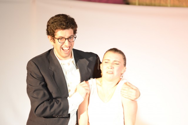 Josh Cohen '14 played the role of "Pubis D. Rottweiler" and Lizzy Elliot '16 played "Shrak's Beautiful Mother."
