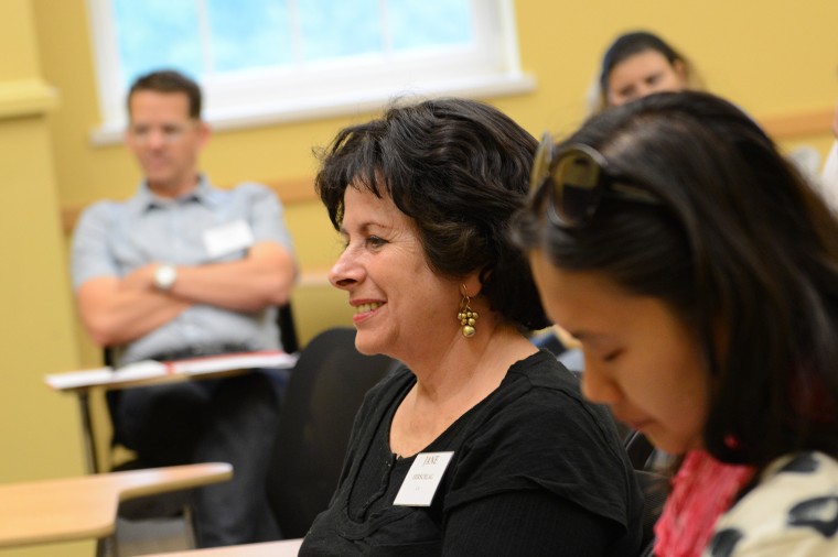 Writing Conference participants enjoy Lis Harris'  "Nonfiction and Memoir Writing" seminar. 