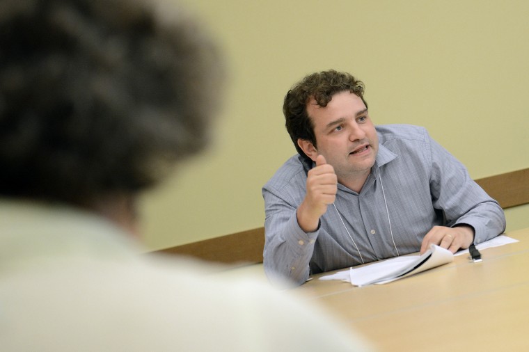 Writing Conference faculty Michael Dumanis taught a seminar on poetry. 