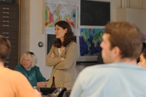 Kim Diver, visiting assistant professor of earth and environmental sciences, taught the class.