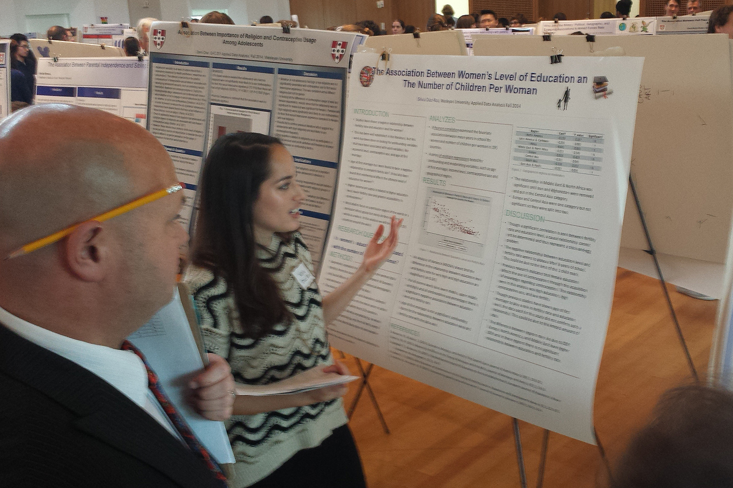 Silvia Diaz-Roa '15 presented her research at the poster session. 