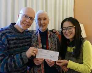 Social Psychology Network donated $10,000 to the Jane Goodall Institute in honor of Qian Zhang and other students who completed the Day of Compassion assignment.