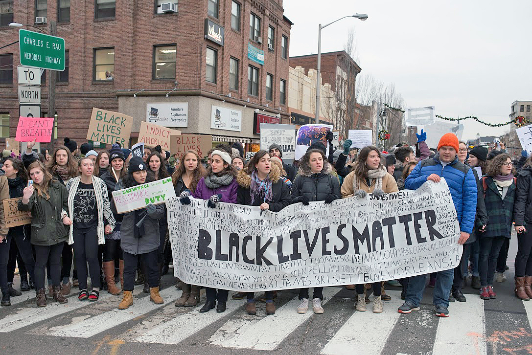 Wesleyan students, accompanied by faculty, staff and community members, led a Black Lives Matter March Dec. 3. 