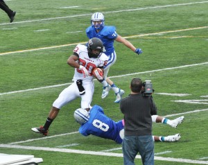 Jay Fabien, pictured here in a game against Colby College, was second-team all-NESCAC in 2012.