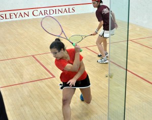 Samy, pictured here at the Division III Finals in 2004, began playing squash at the age of 7. 