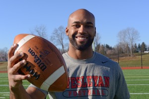 Next fall, Jay Fabien wants to coach fellow wide receivers at Wesleyan. 