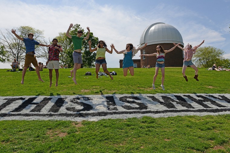 Wesleyan Foss Hill Day This Is Why students jumping