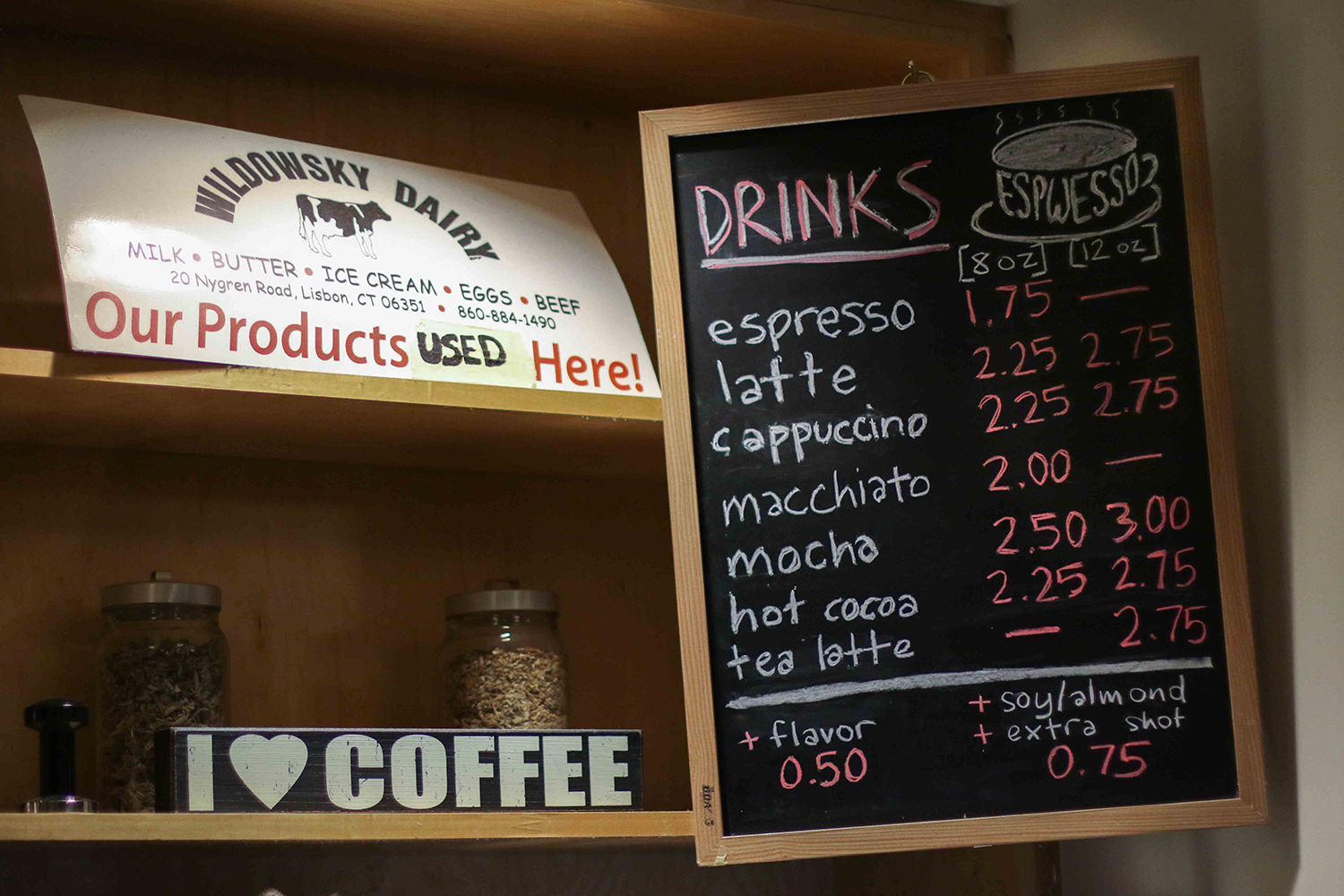 Lower prices keep the premium coffee and specialty drinks affordable.