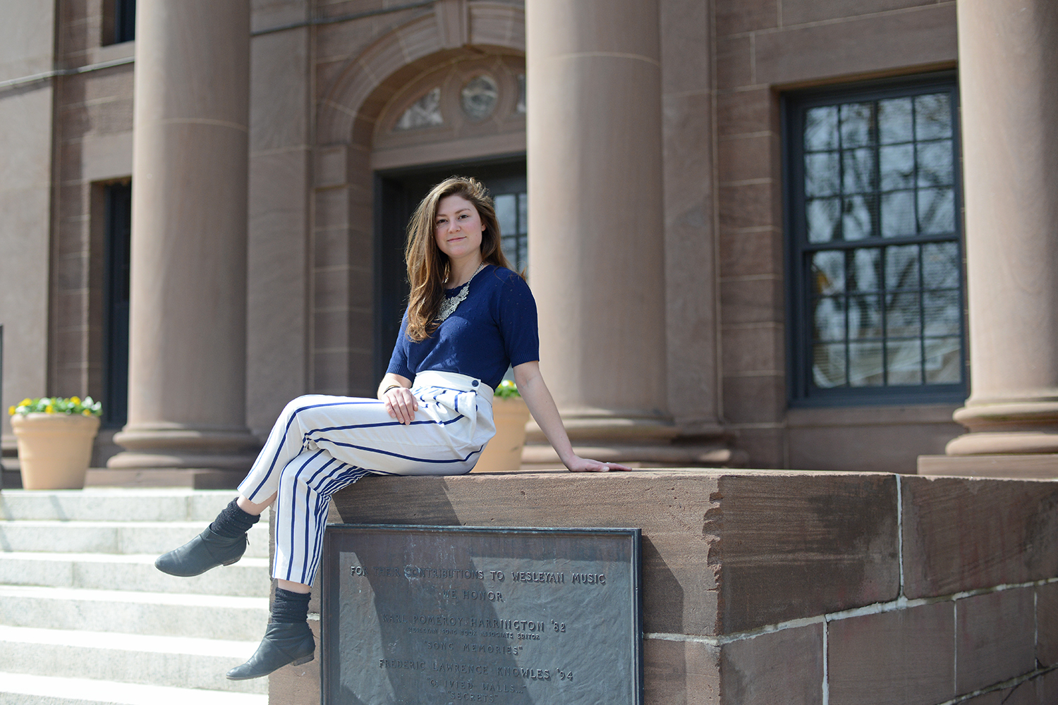 DeNeile Cooper '15 is majoring in anthropology, minoring in archaeology and working toward a certificate in environmental studies. She and three other members of the Class of 2015 created an interactive map for the Wesleyan that would allow Wesleyan parents, students and prospective students to navigate the campus in a more engaging manner. 