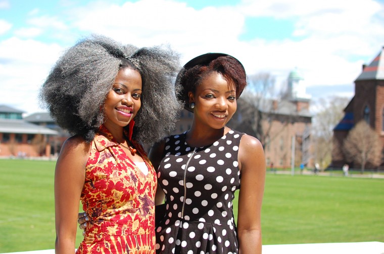 Wesleyan's Claudia Kahindi '18 and Olayinka Lawal '15 are 2015 recipients of the Davis Projects for Peace grant.