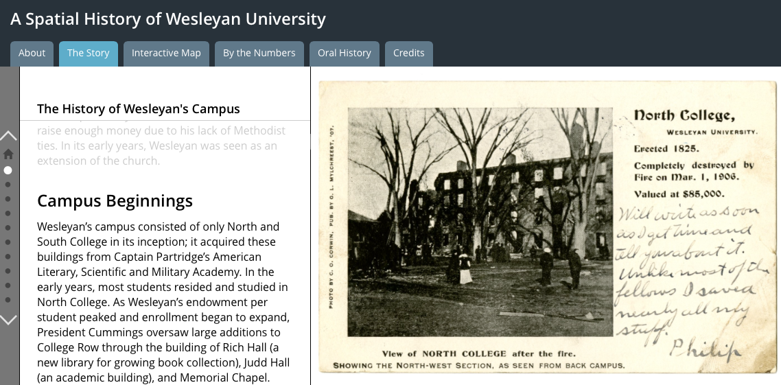 Learn about the history of Wesleyan's campus in the new "Spatial History of Wesleyan University" website.  