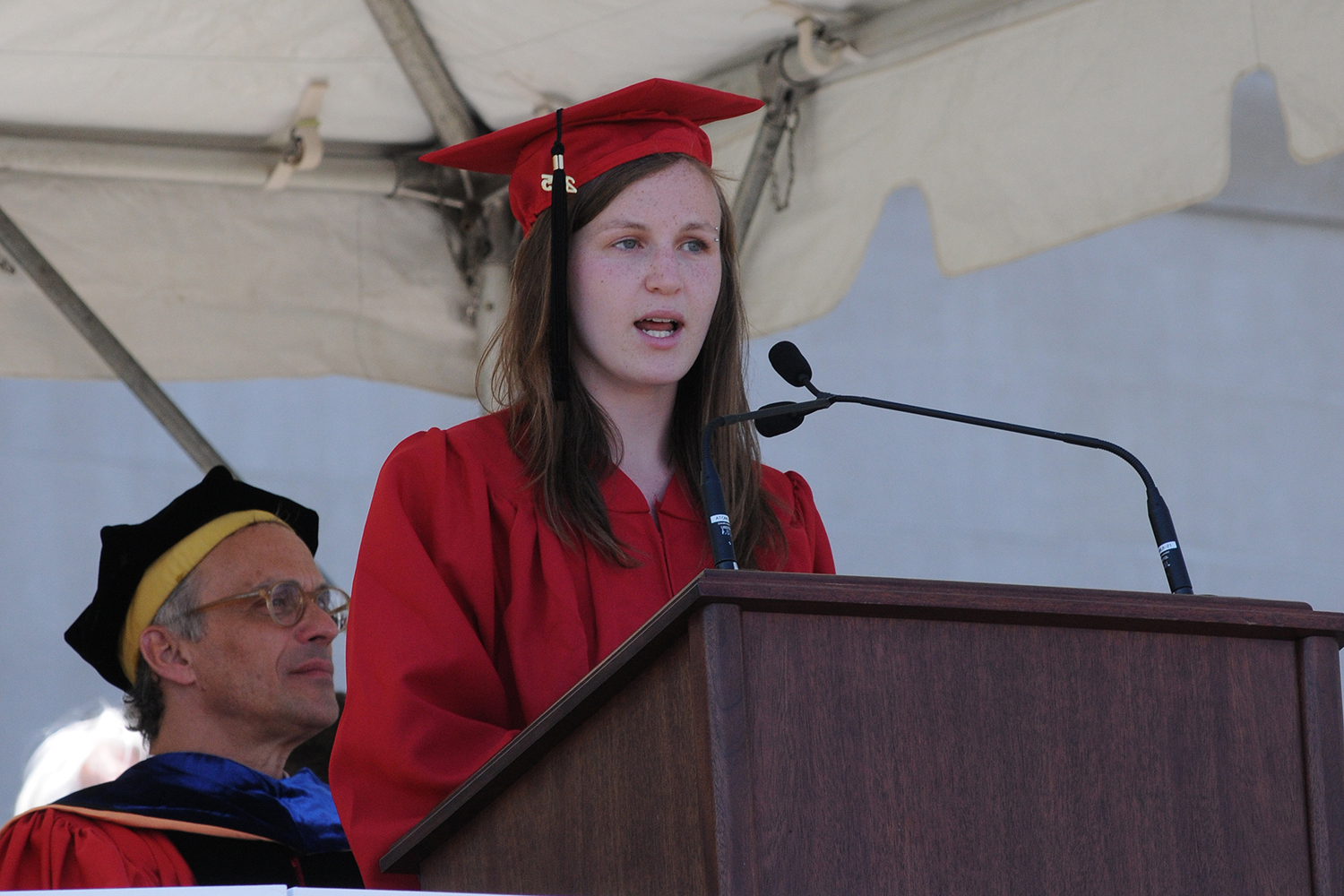 Marissa Castrigno '15 delivered the Senior Class Welcome during the 183rd Commencement Ceremony May 24. 