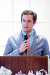 Gabe Rosenberg '16 accepted the Bob Eddy Scholarship to Foster Journalism Careers from the Connecticut Society of Professional Journalists on May 21.