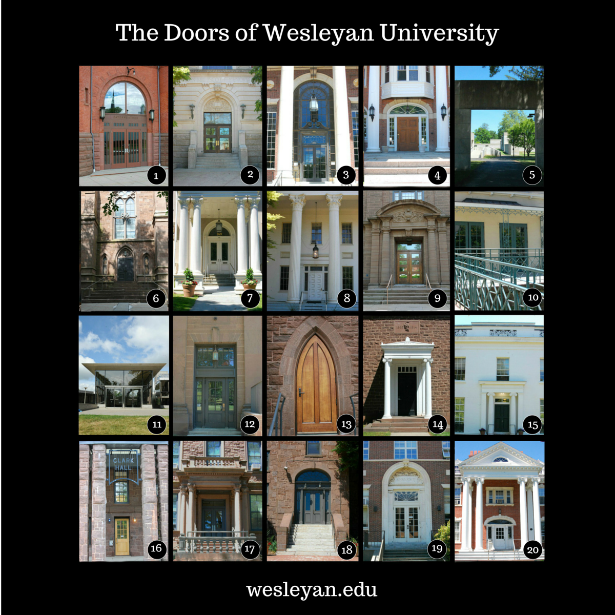 The doors of Wesleyan. (1)