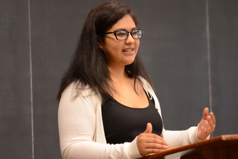 Daniella Martinez Jimenez ’17 presented “Sites of Suffering: Denigration, Depression and Queer Latinidad.”