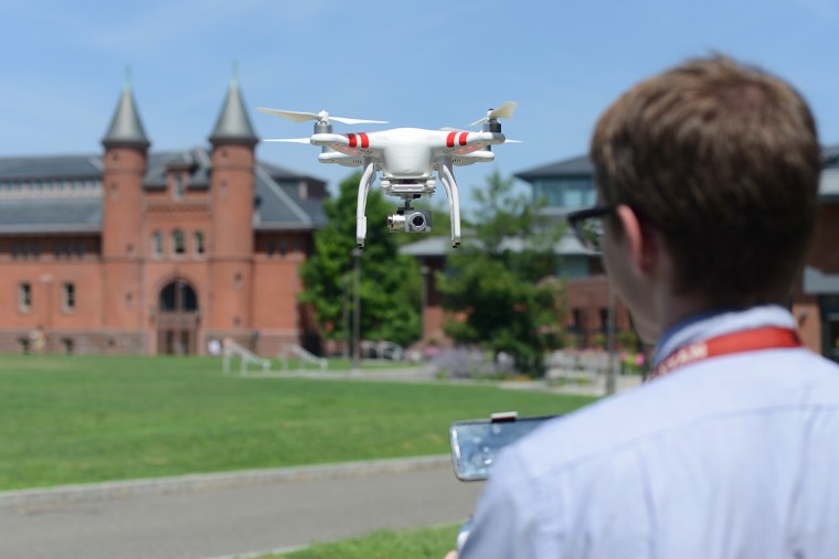 David Schwartz operates the DJI Phantom 2 Vision+ drone "that was very user-friendly and intuitive to learn," he said. 