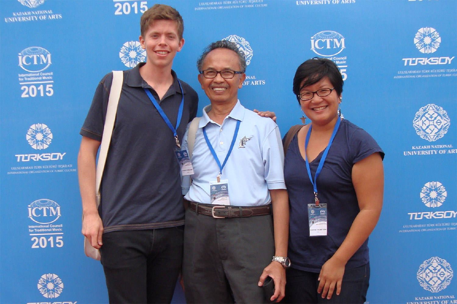 PhD candidate Ander Terwilliger, University Professor of Music Sumarsam and PhD candidate Christine Yong attended the International Council for Traditional Music conference in Astana, Kazakhstan.