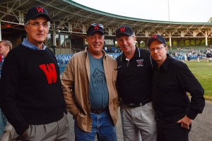 More than 50 Wesleyan alumni attended the historic game. 